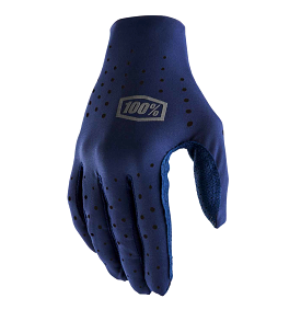 100% SLING Full Finger Cycling Mountain Bike Gloves Navy Blue- XLarge