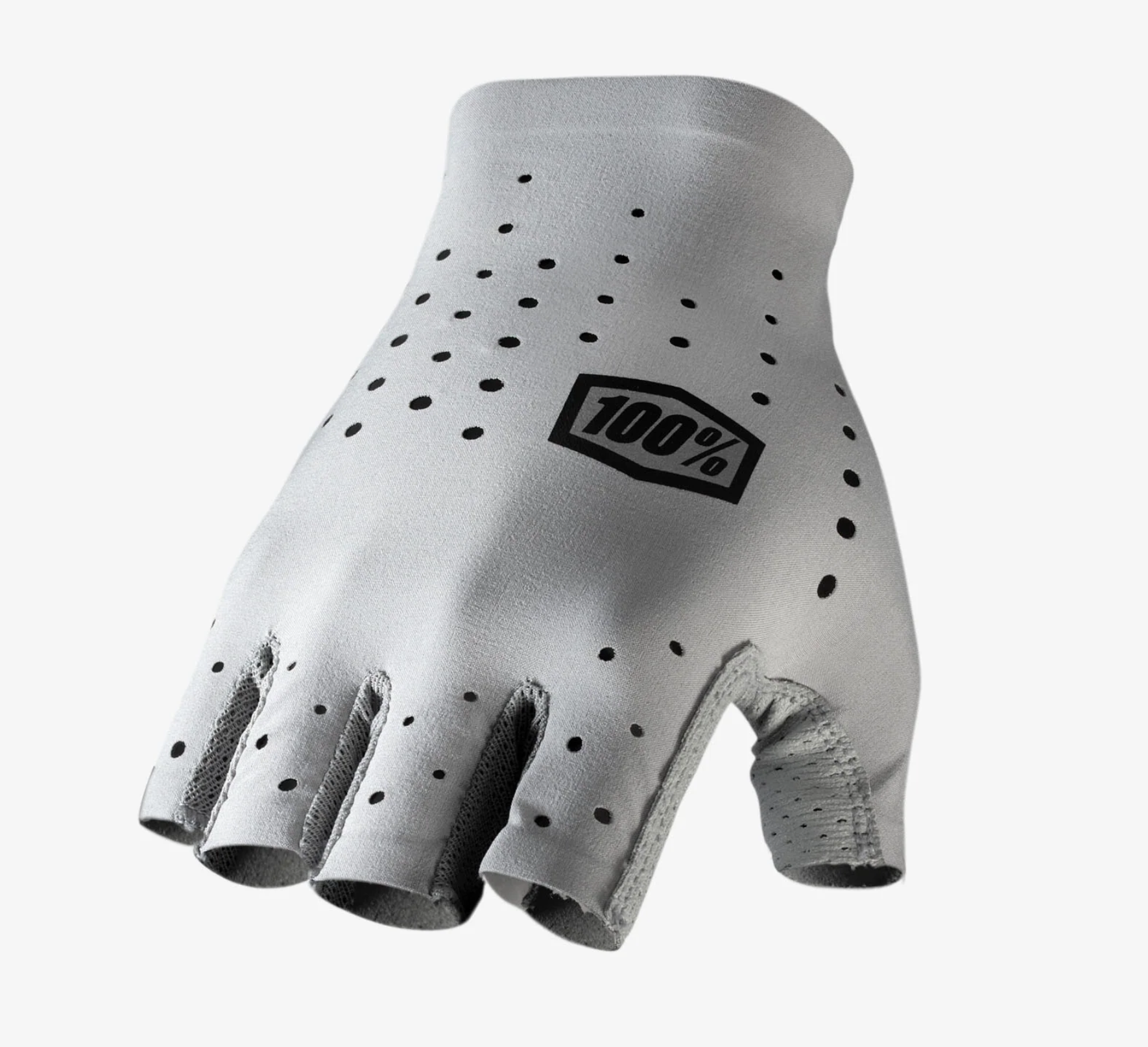 100% Sling - Grey, Short Finger Cycling Gloves (Pair) Medium