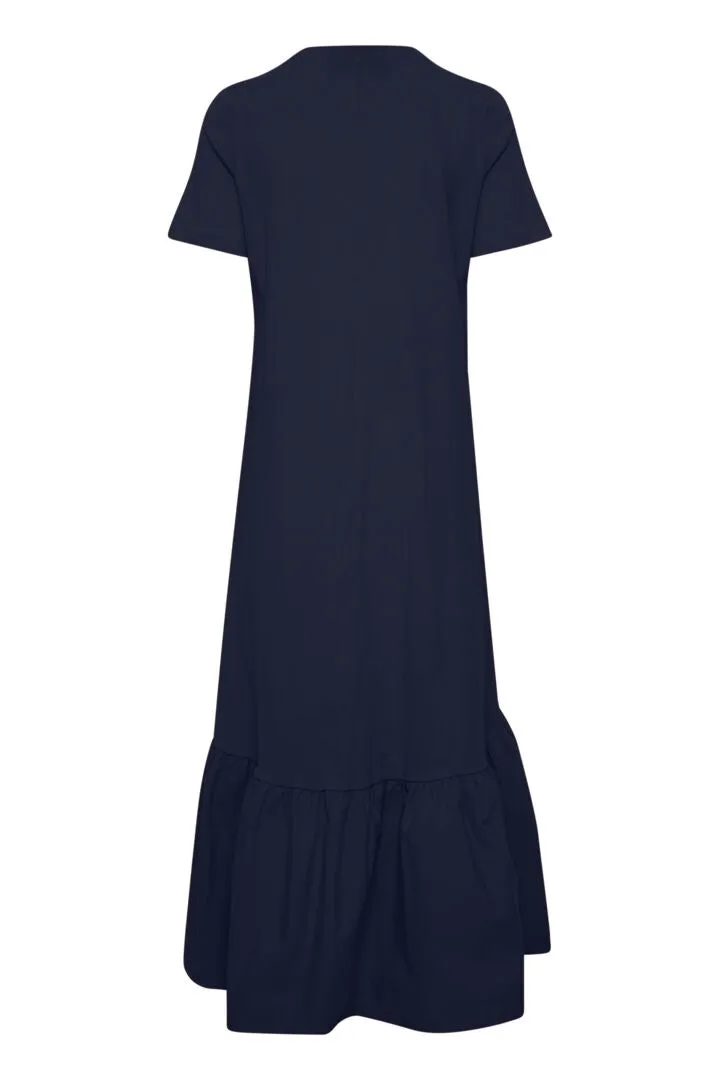 1933- Long Jersey Dress- Navy- Fransa