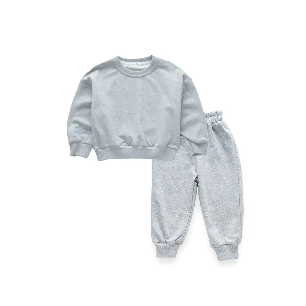 2 Pieces Set Baby Kid Girls Boys Solid Color Hoodies Sweatshirts And Pants Wholesale 23090670