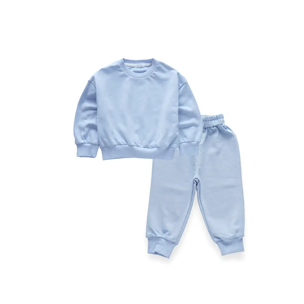 2 Pieces Set Baby Kid Girls Boys Solid Color Hoodies Sweatshirts And Pants Wholesale 23090670