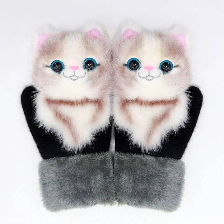 2022 new cartoon plush knitted gloves