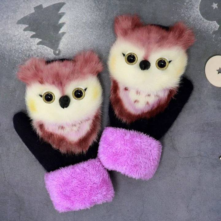 2022 new cartoon plush knitted gloves