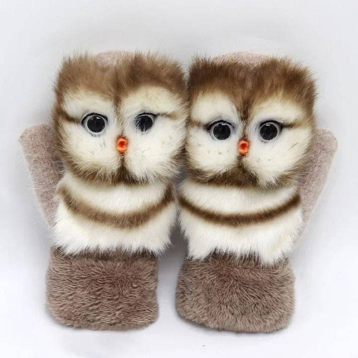 2022 new cartoon plush knitted gloves