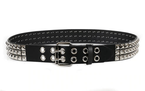 3 Row silver stud belt