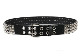 3 Row silver stud belt