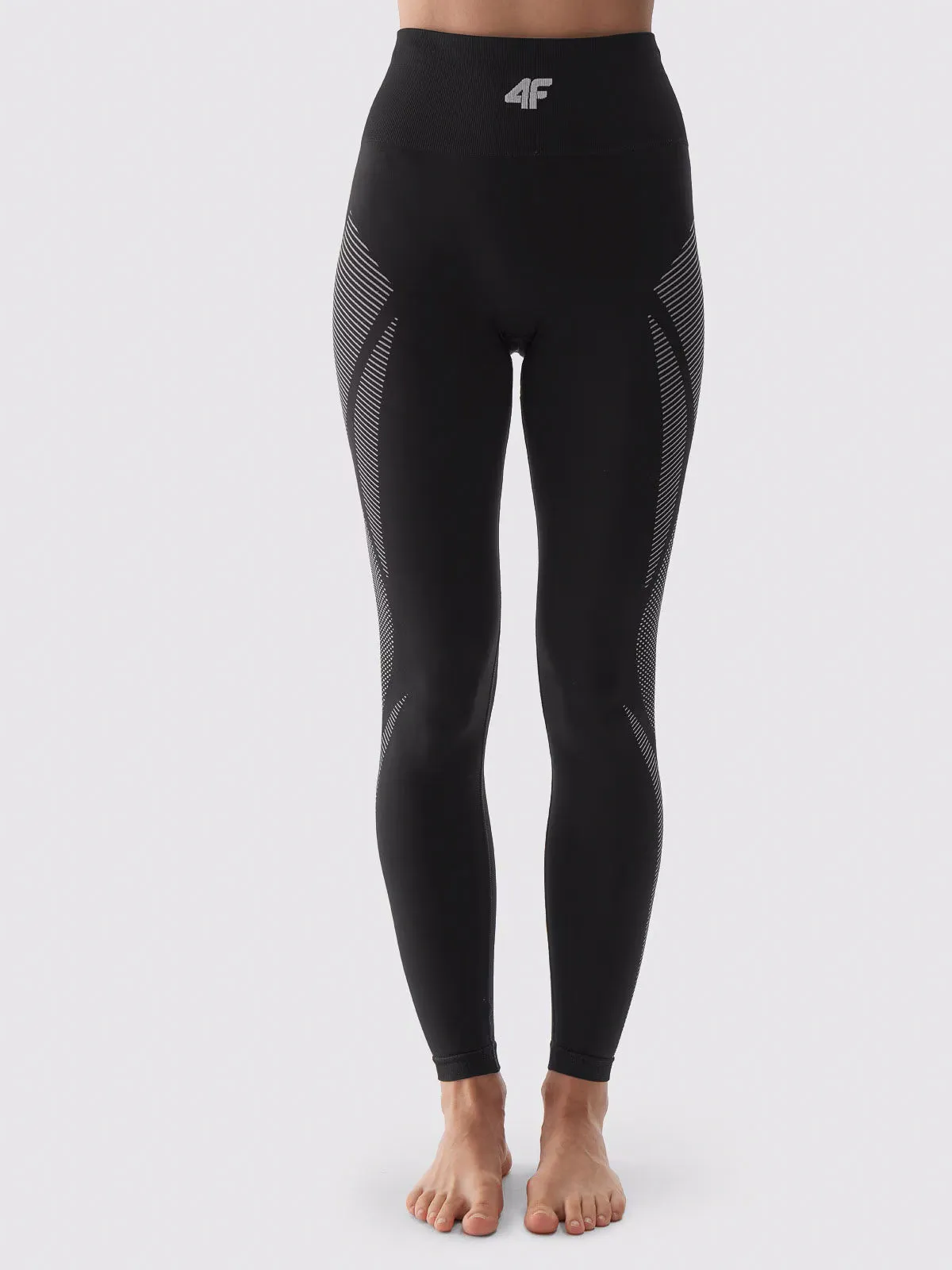 4F Black Leggings Thermal Sewing