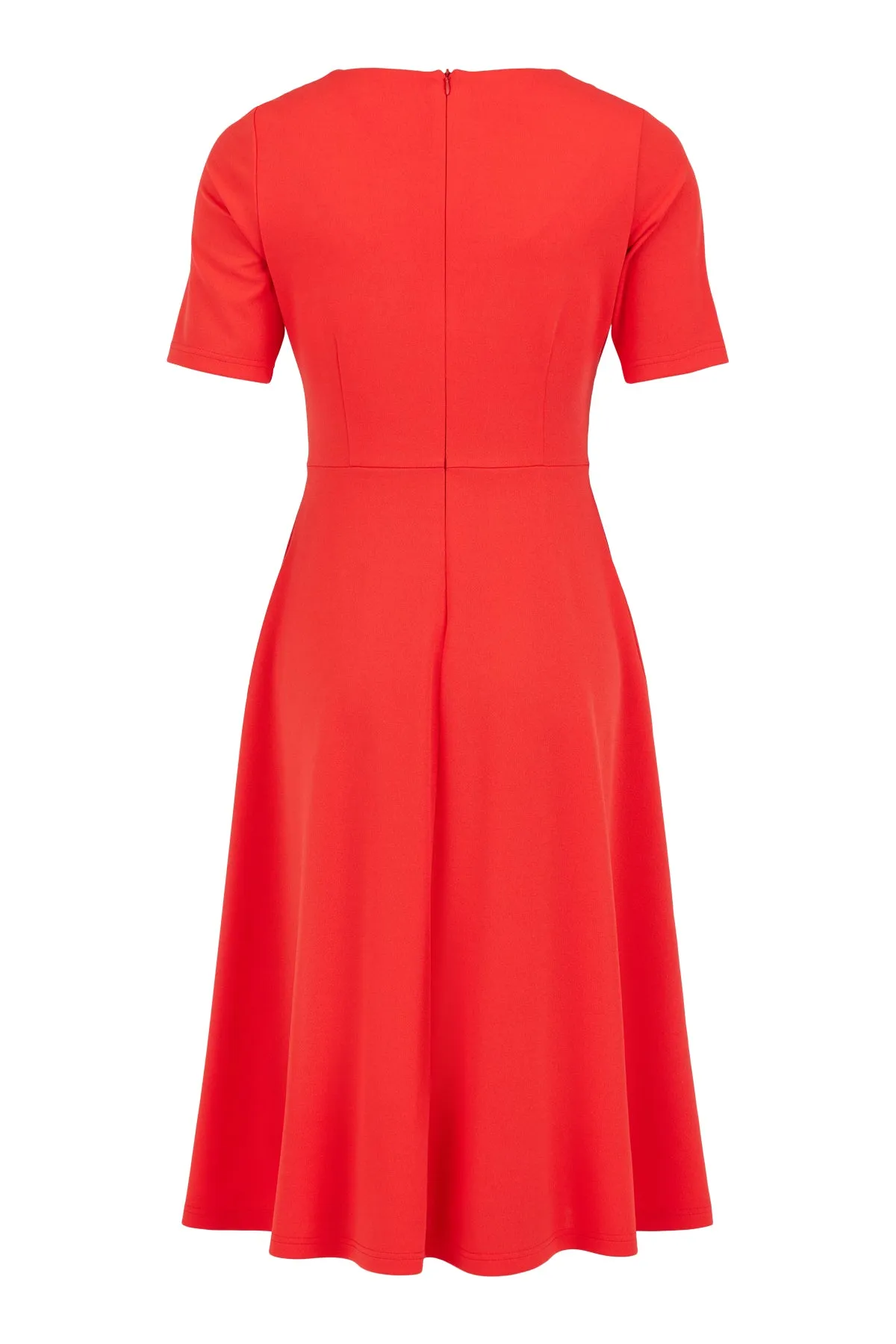 78751- Coral Dress with Belt - Tia