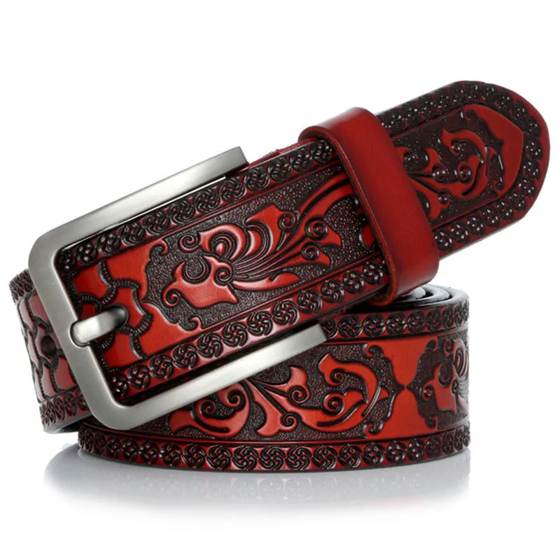 Amazing Genuine Leather Belts for men / Vintage Gothic Design Belt / Luxury Men's Strap