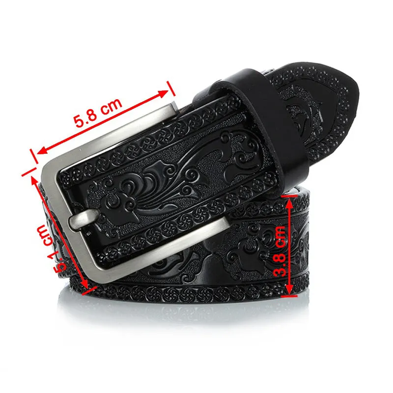 Amazing Genuine Leather Belts for men / Vintage Gothic Design Belt / Luxury Men's Strap