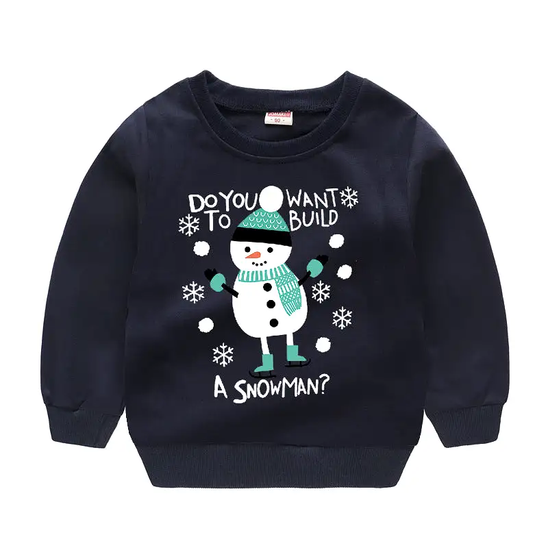 Baby Kid Girls Boys Letters Cartoon Print Christmas Hoodies Sweatshirts Wholesale 23112801