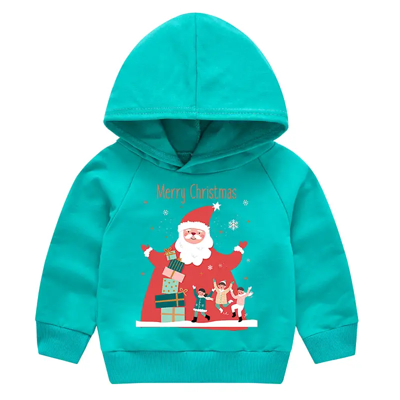 Baby Kid Girls Boys Letters Cartoon Print Christmas Hoodies Sweatshirts Wholesale 23112802