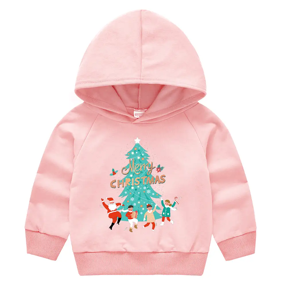 Baby Kid Girls Boys Letters Cartoon Print Christmas Hoodies Sweatshirts Wholesale 23112802