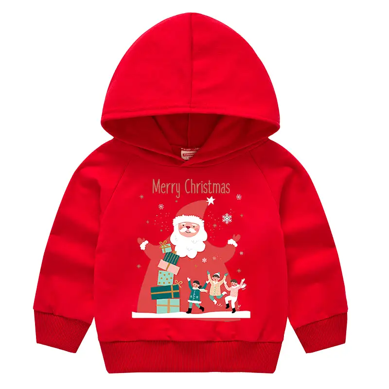 Baby Kid Girls Boys Letters Cartoon Print Christmas Hoodies Sweatshirts Wholesale 23112802