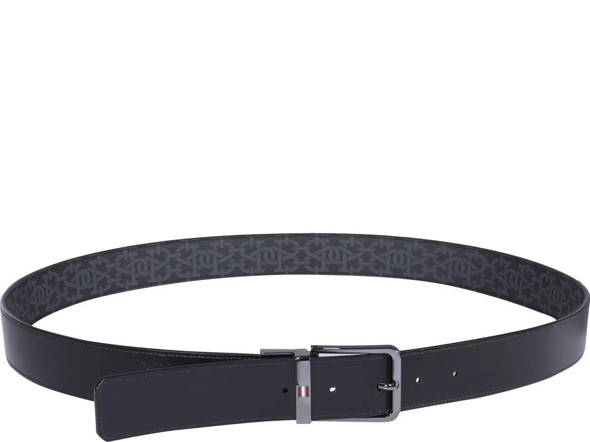 Bally Logo Buckle Reversible Belt