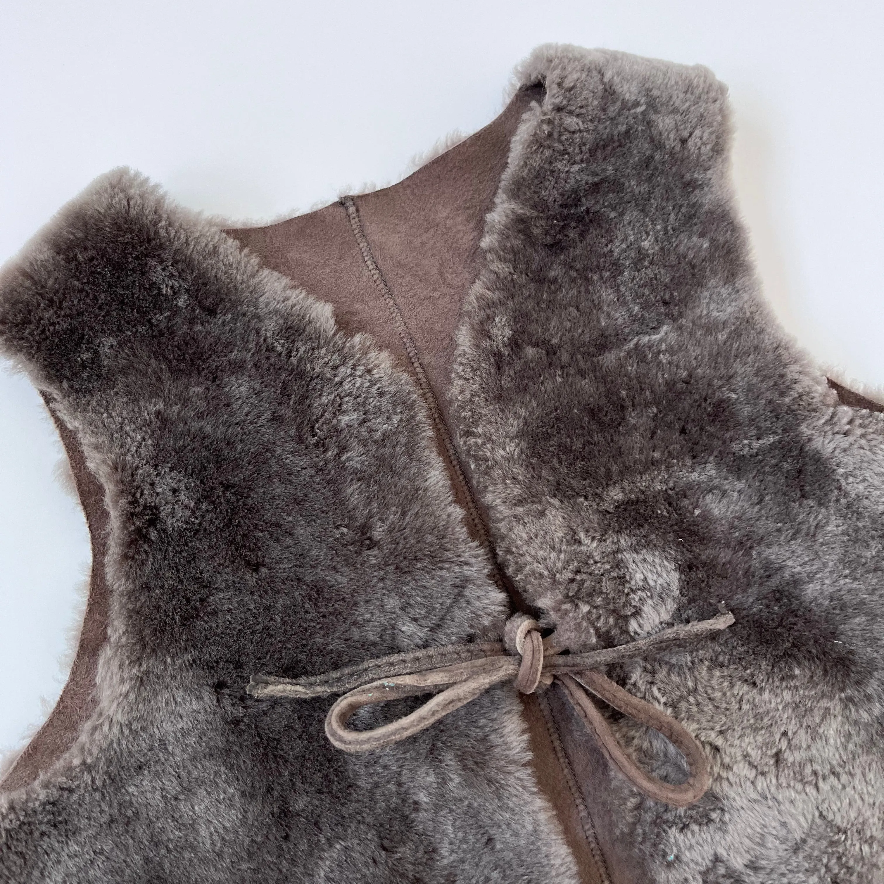 Belle Enfant Brown Sheepskin Gilet: 3-5 Years