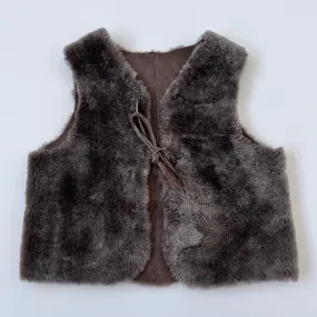 Belle Enfant Brown Sheepskin Gilet: 3-5 Years