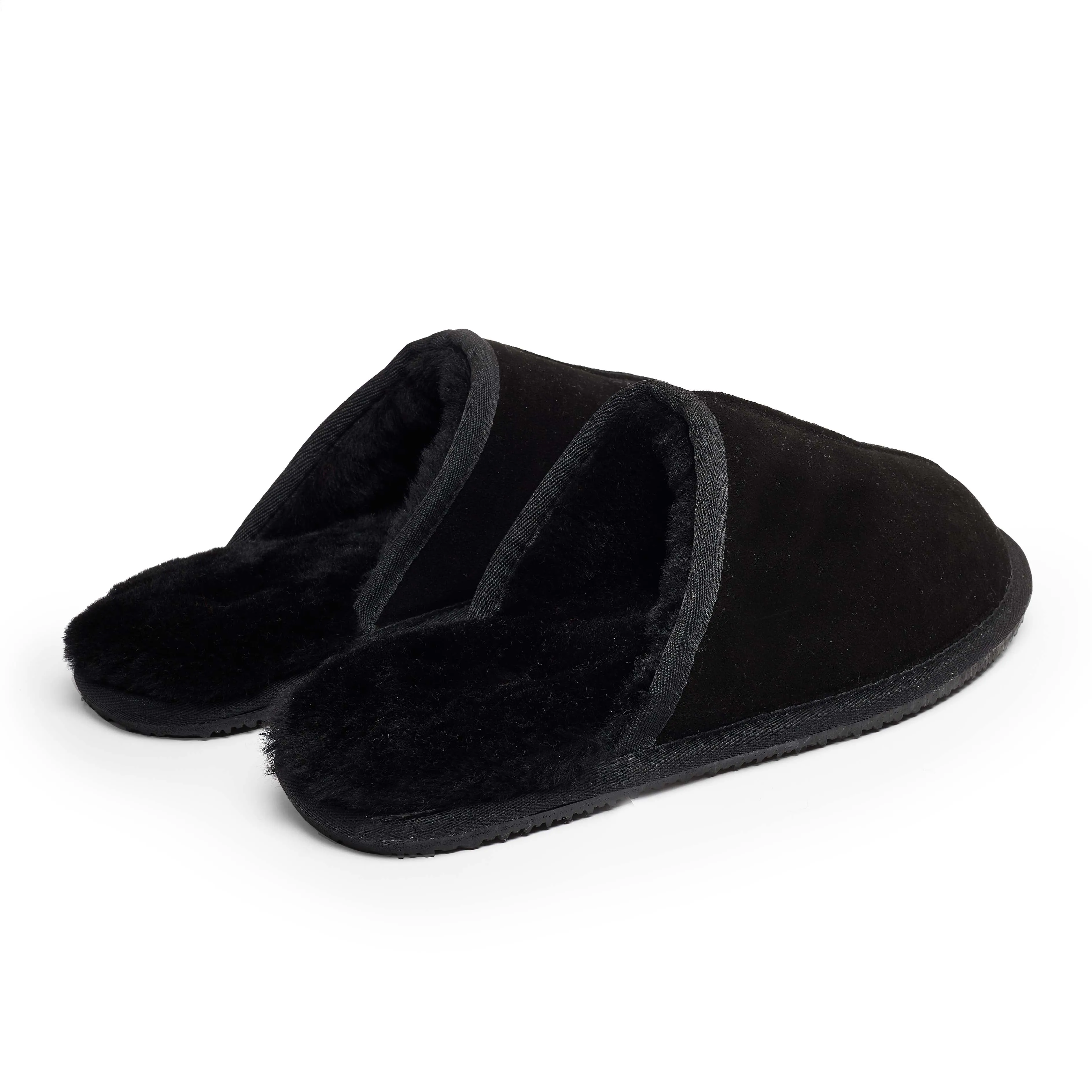 Black Mens Classic Slipper