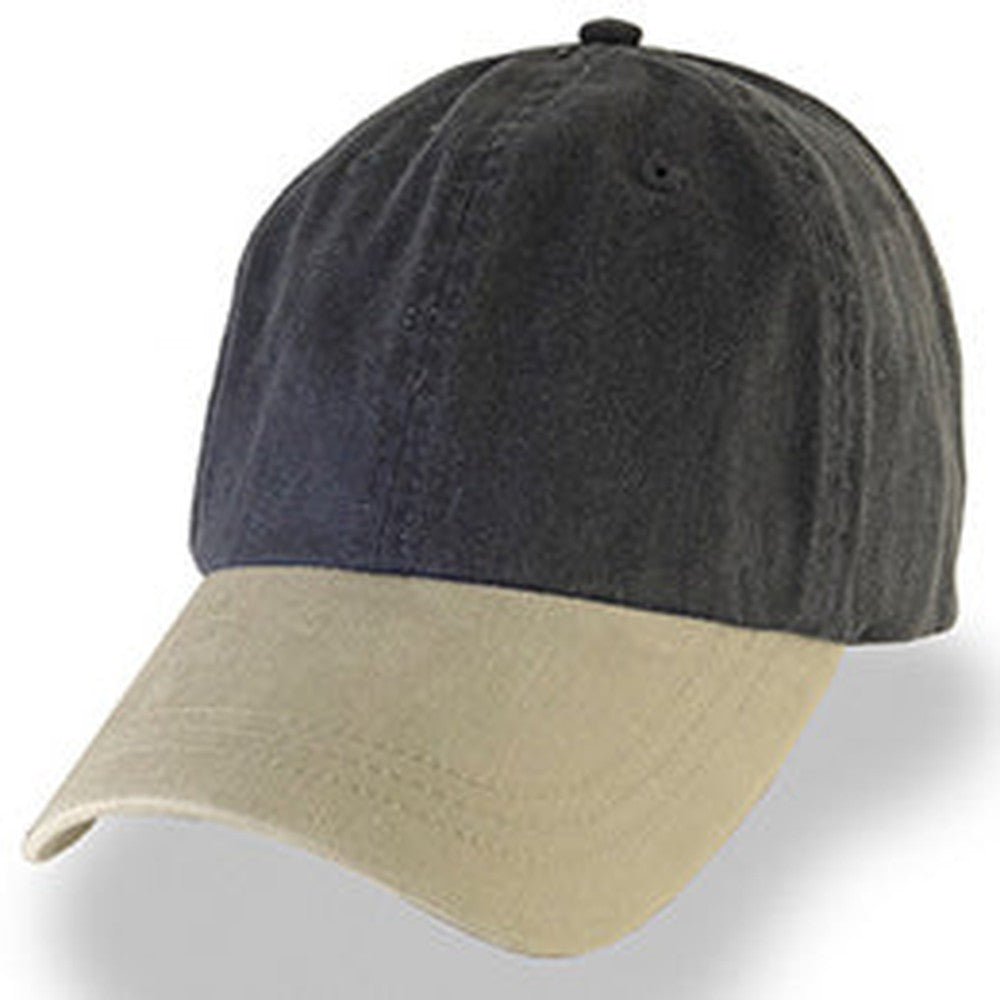 Black with Khaki Weathered - Unstructured Baseball Cap