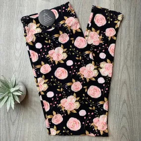 Blush Flowers Soft Leggings