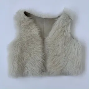 Bonpoint Reversible Cream Sheepskin Gilet: 2 Years