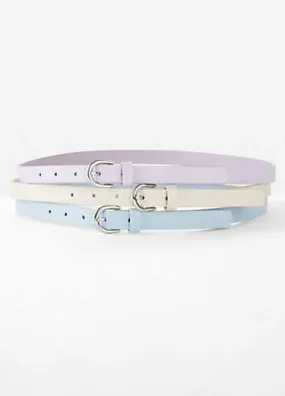 bonprix Pack of 3 Faux Leather Belts | Grattan