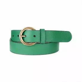 Brave Emerald Green Leather Belt - Milena