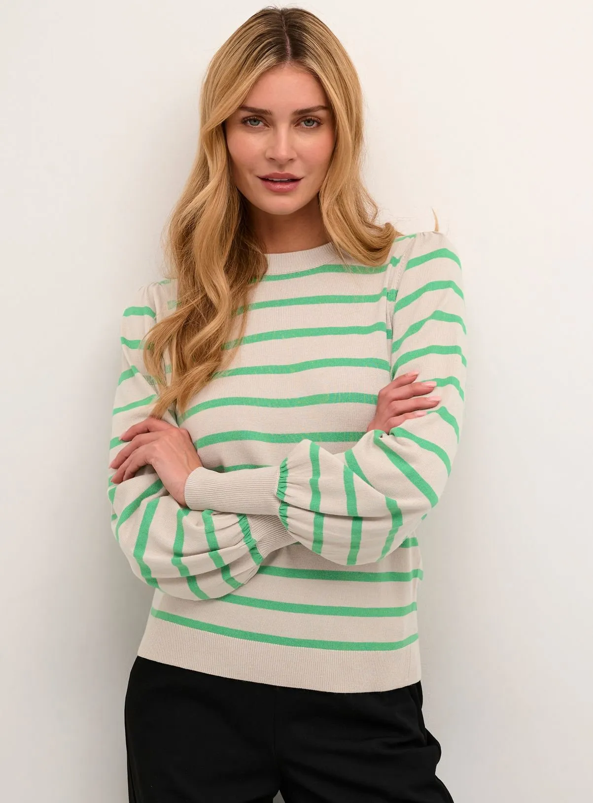 Buy KAFFE Kamala Striped Knit Pullover Multi Coloured L | Jumpers | Tu