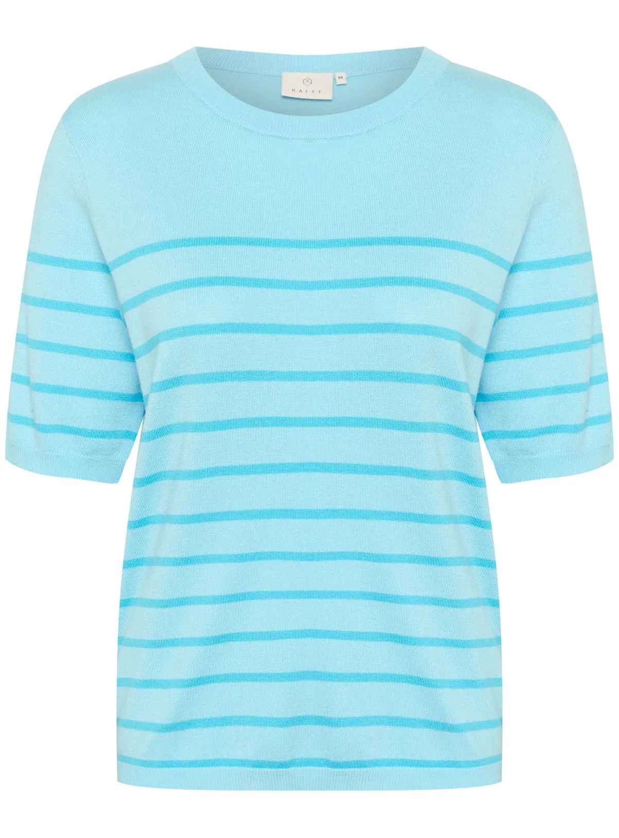 Buy KAFFE Lizza Short Sleeve Striped Pullover Blue S | Jumpers | Tu