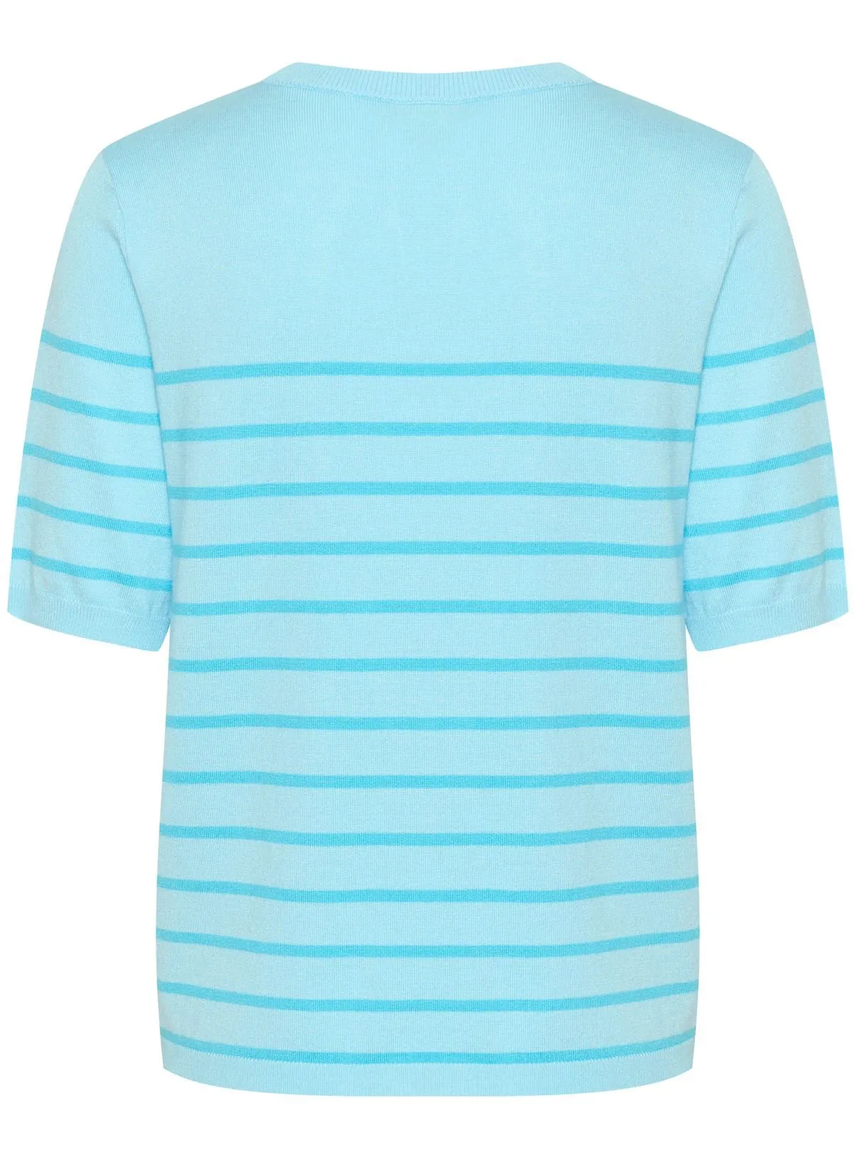 Buy KAFFE Lizza Short Sleeve Striped Pullover Blue S | Jumpers | Tu