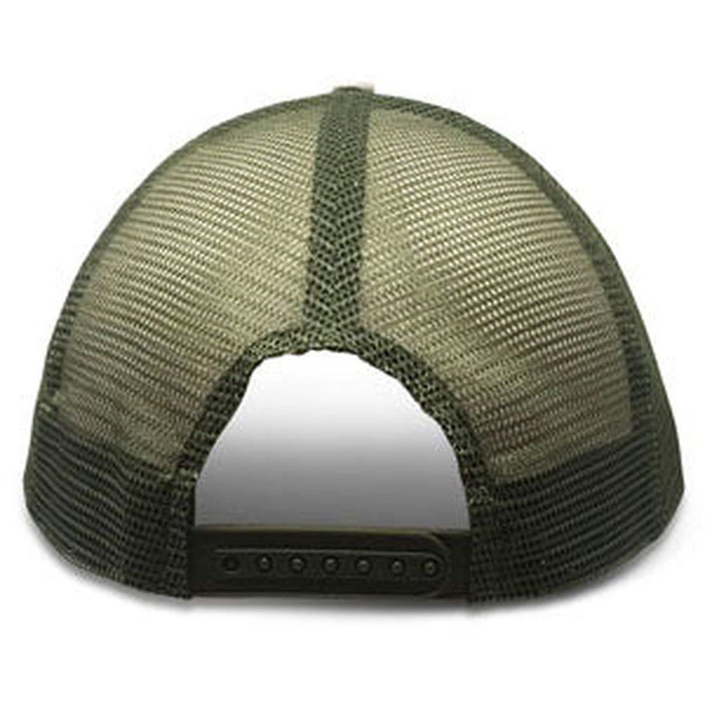 Cream Mesh with Olive Visor - Structured Baseball Cap