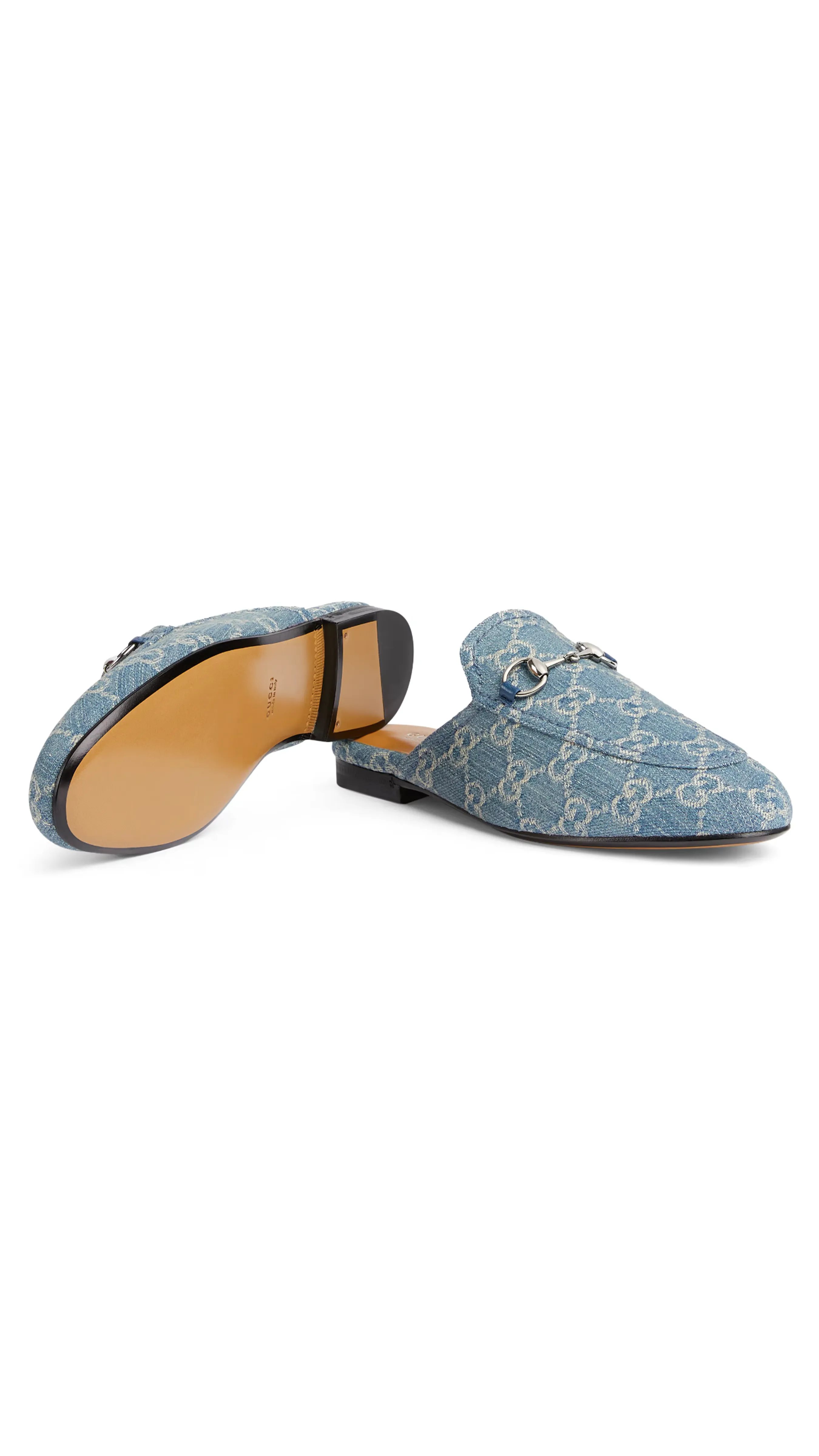 Denim Princetown Slipper - Blue