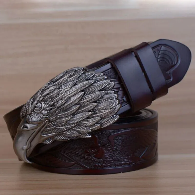 Eagle Designers Luxury Fashion Vintage Genuine Leather Belts