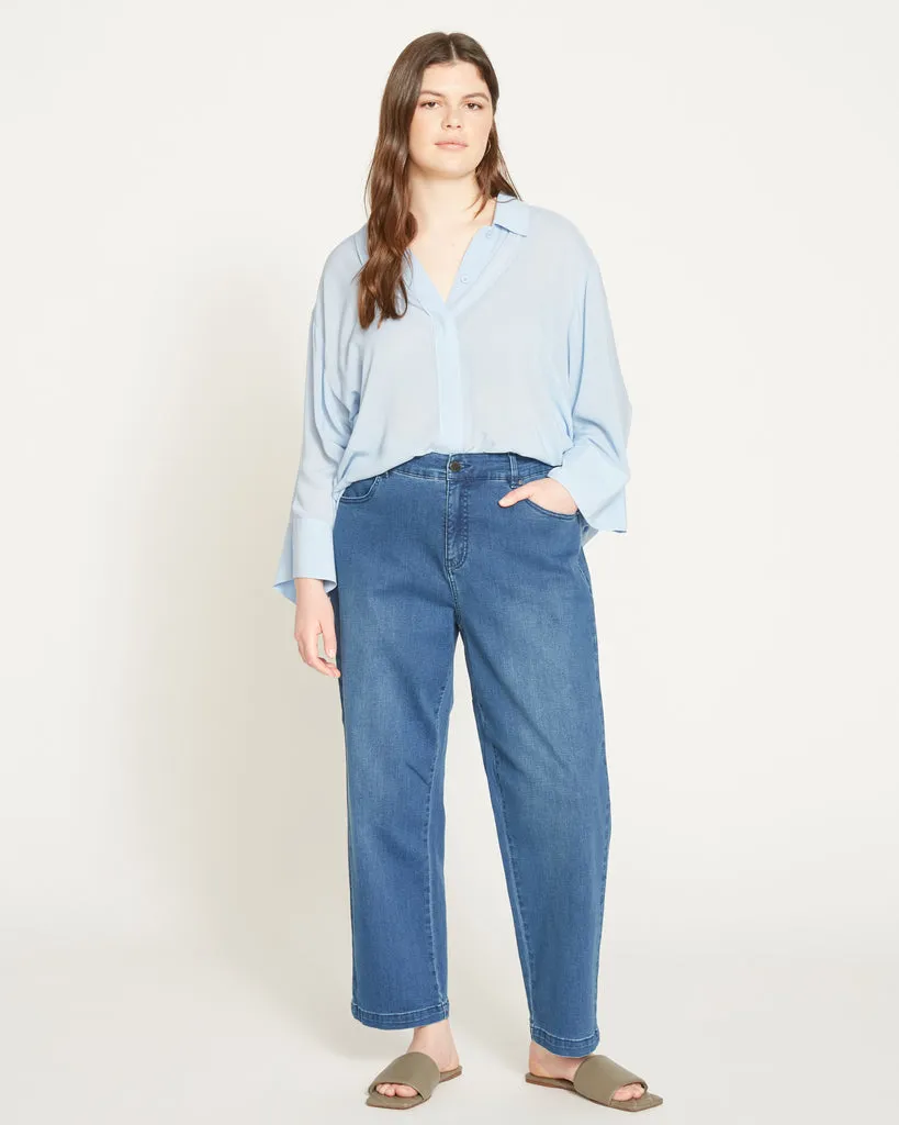 Elastic Waist Weekend Jeans - True Blue