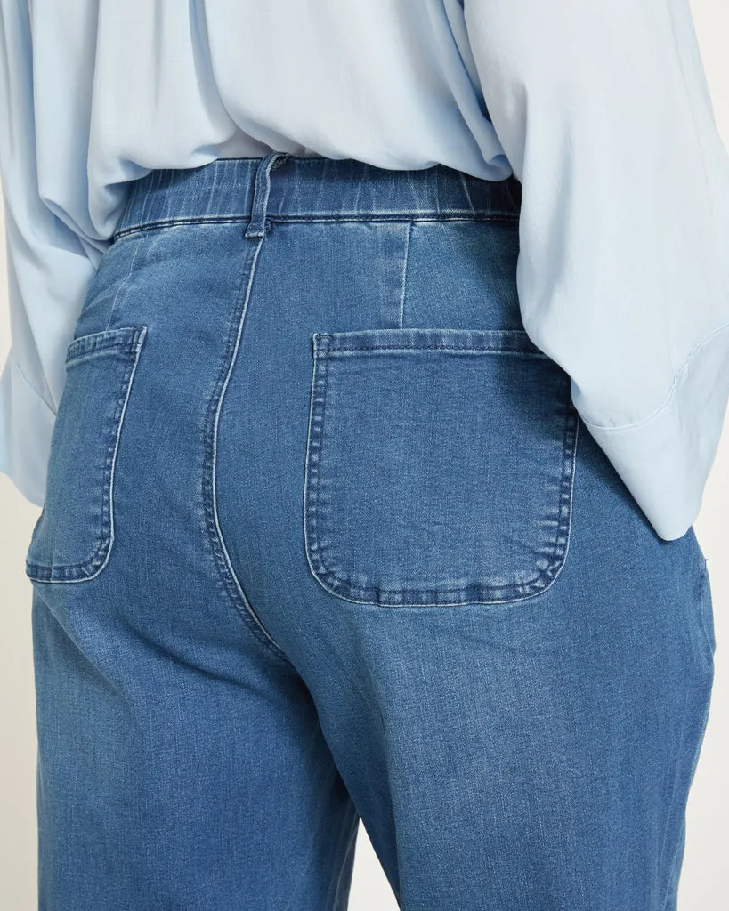 Elastic Waist Weekend Jeans - True Blue