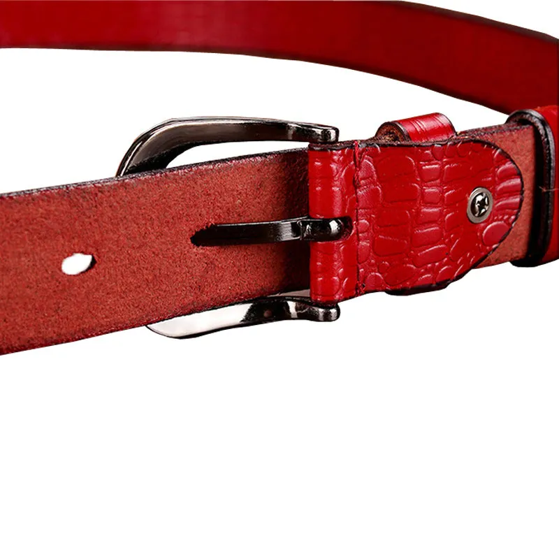 Fashion Genuine Leather Belts For Women Design Pin Buckle Belt