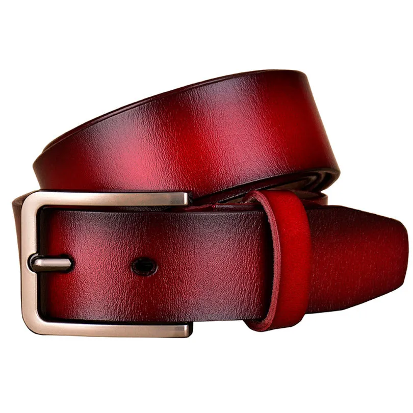 Fashion Genuine Leather Belts For Women Luxury Pin Buckle Belt