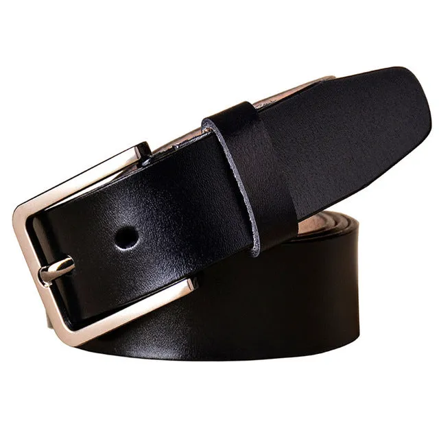 Fashion Genuine Leather Belts For Women Luxury Pin Buckle Belt