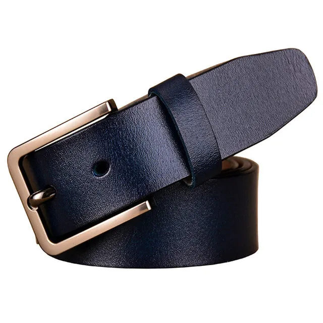 Fashion Genuine Leather Belts For Women Luxury Pin Buckle Belt