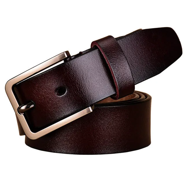 Fashion Genuine Leather Belts For Women Luxury Pin Buckle Belt