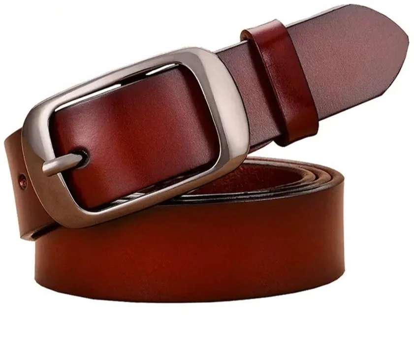 Fashion Genuine leather belts for women Quality Pin buckle