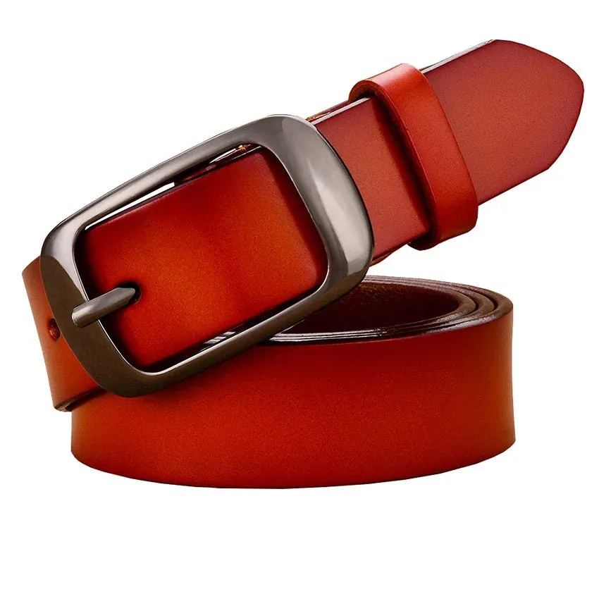 Fashion Genuine leather belts for women Quality Pin buckle