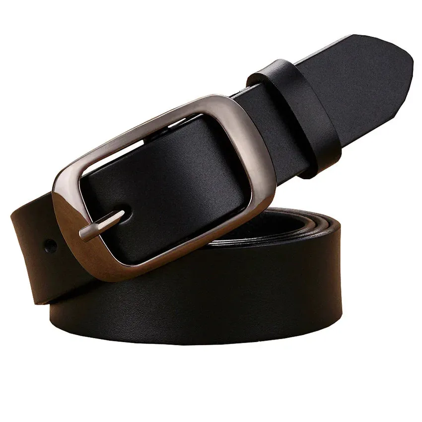 Fashion Genuine leather belts for women Quality Pin buckle