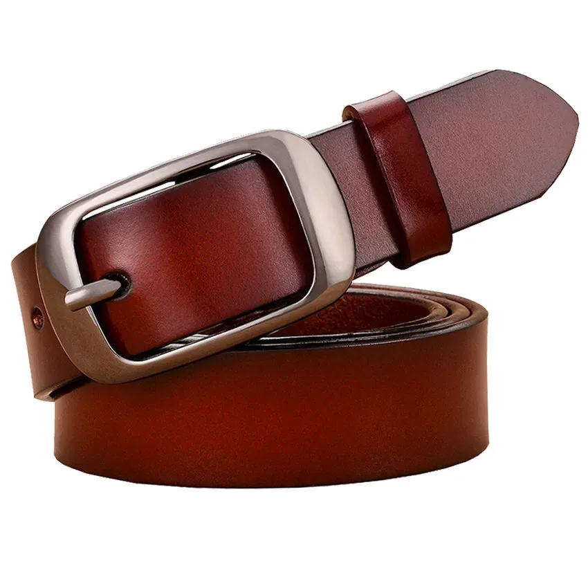 Fashion Genuine leather belts for women Quality Pin buckle