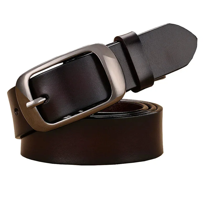 Fashion Genuine leather belts for women Quality Pin buckle