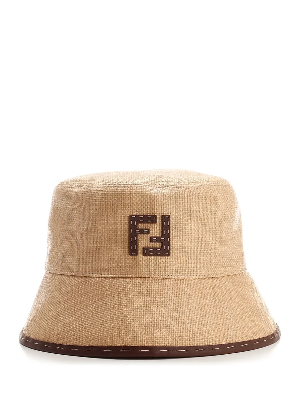 Fendi FF Motif Patch Interwoven Bucket Hat