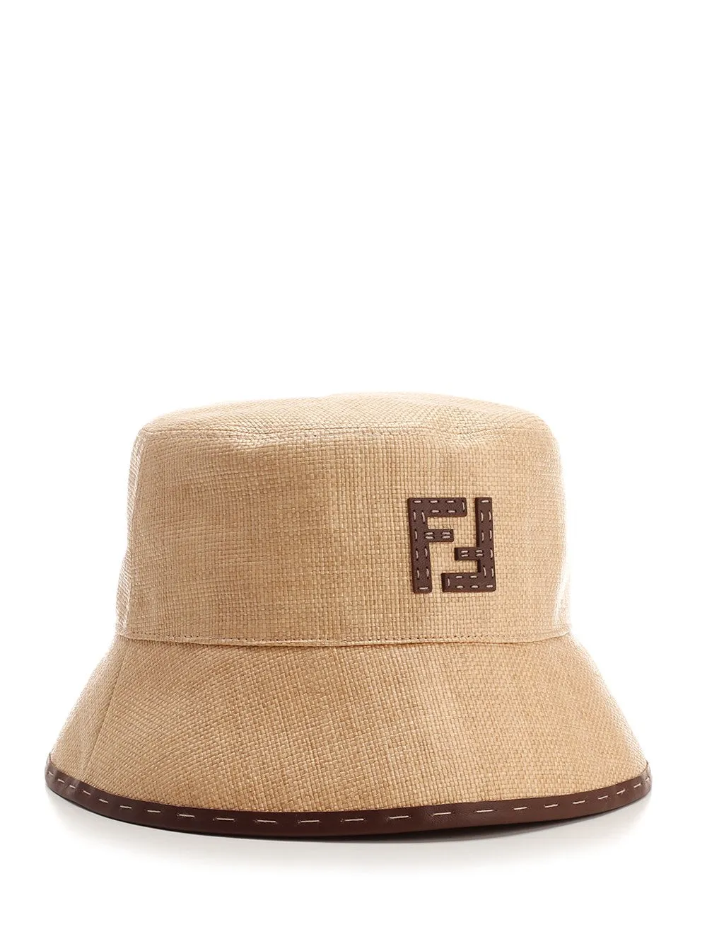 Fendi FF Motif Patch Interwoven Bucket Hat