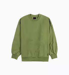 Flight Fleece Womens Crewneck - Light Olive