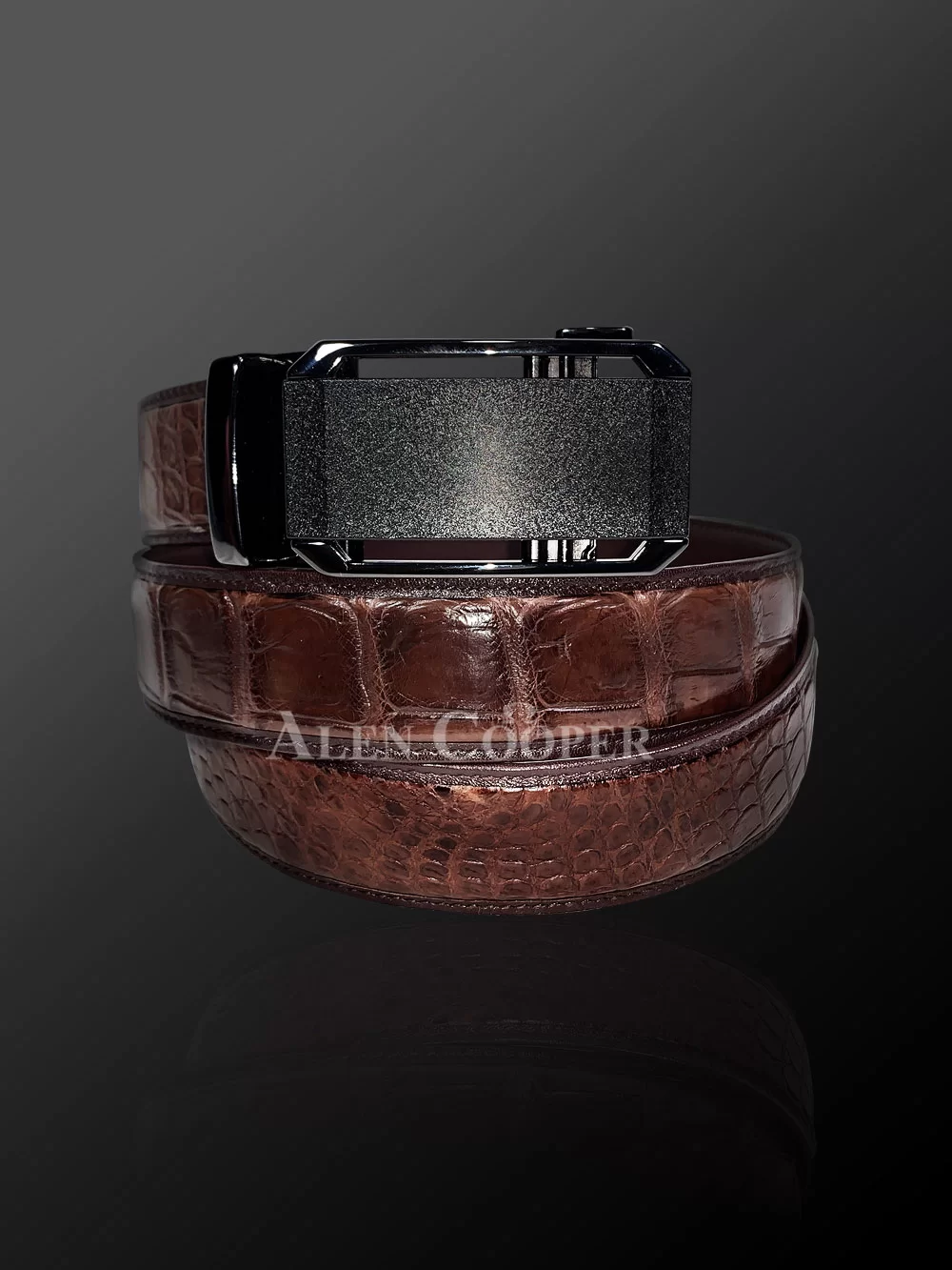 Genuine alligator skin leather belts for greater style and appeal