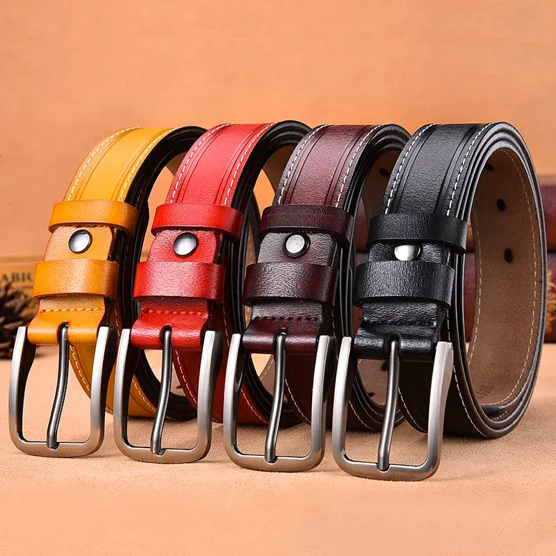 Genuine Leather Belts For Women Fancy Vintage